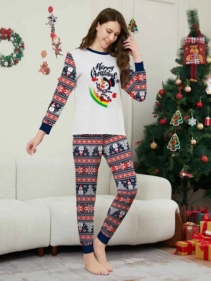 Snowman Family Christmas Pjs Sets Printed Matching Christmas Pajamas