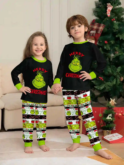 Cute Christmas Matching Family Pajamas Pjs Set Sleepwear #24865