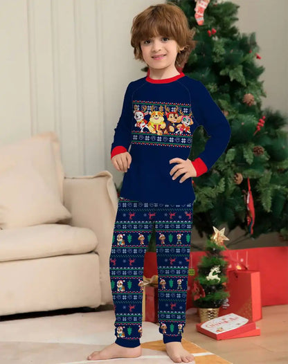 Cute Christmas Matching Family Pajamas Pjs Set #24007