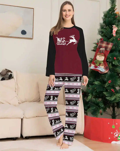 Sledge Christmas Matching Family Pajamas Pjs Set #24095