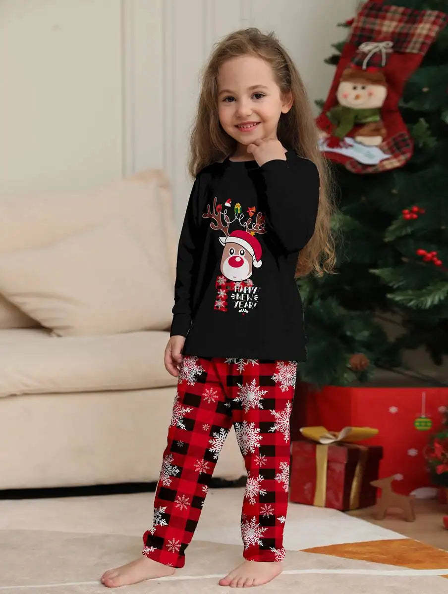 Reindeer Snow Family Matching Christmas Pajamas Sets