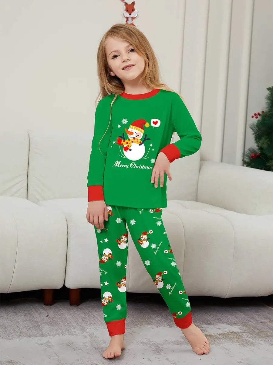 Snowman Christmas Matching Family Pajamas Holiday Pjs Set Sleepwear #242313