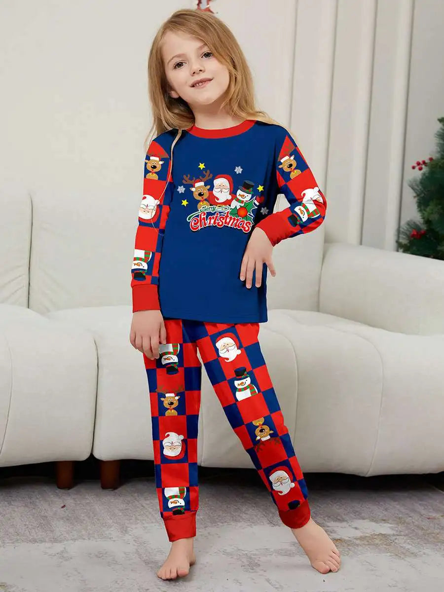 Printed Christmas Matching Family Pajamas Pjs Set #242320