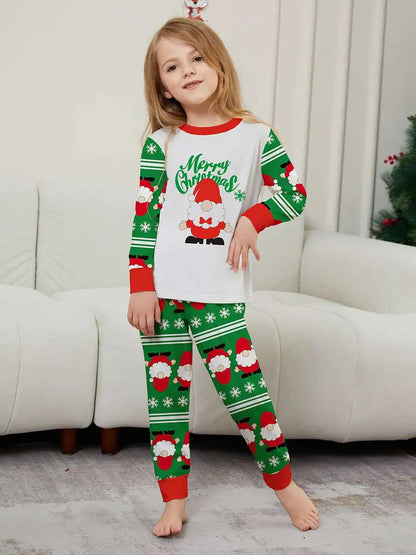 Holiday Santa Claus Christmas Matching Family Pajamas Snowman Pjs Set Sleepwear #242306