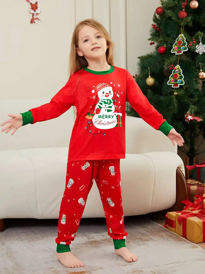 Christmas Matching Family Pajamas Snowman Pjs Set Sleepwear #241101