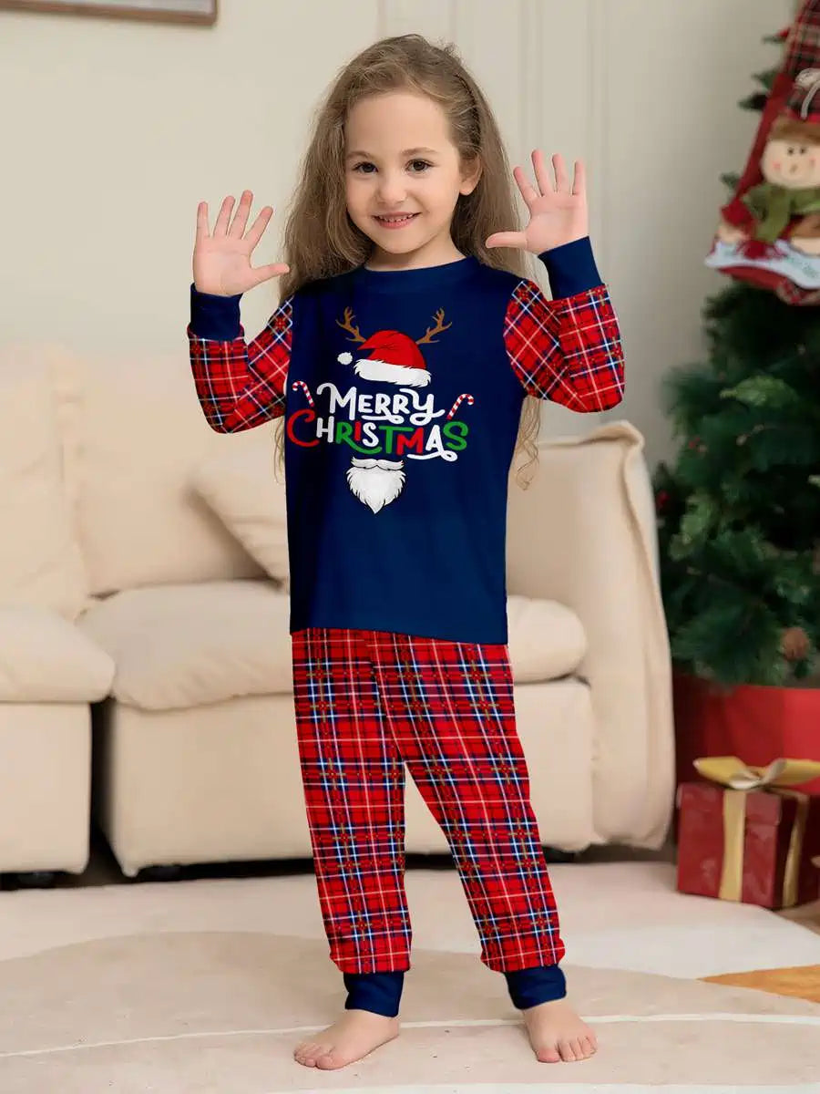 Printed Christmas Matching Family Pajamas Pjs Set Sleepwear #24823