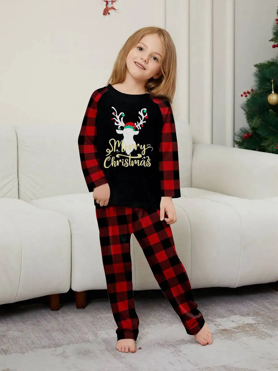 Reindeer Christmas Pajamas Sets Family Matching Pjs