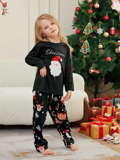 Santa Claus Christmas Holiday Matching Family Pajamas Pjs Set Sleepwear #24512