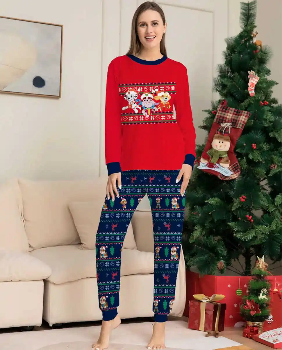 Cute Christmas Matching Family Pajamas Pjs Set #24007