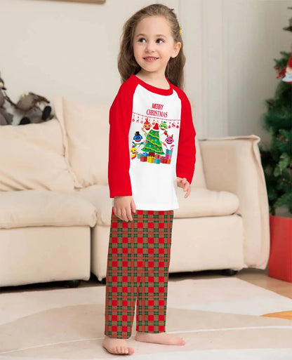 Printed Christmas Matching Family Pajamas Pjs Set Sleepwear #24051