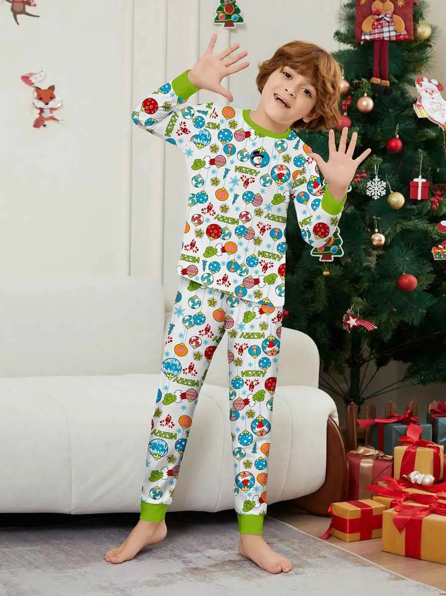 Christmas Matching Family Pajamas Pjs Set #24587