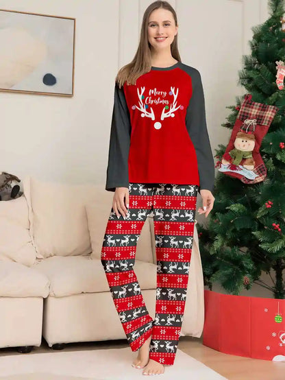 Christmas Matching Family Pajamas Pjs Set Sleepwear #24096