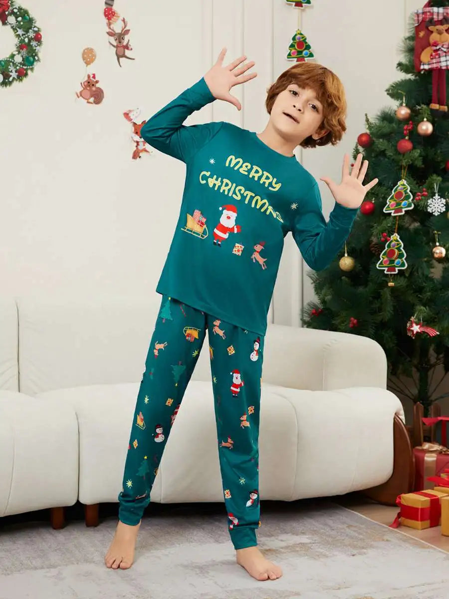 Family Christmas Pajamas Sets Printed Matching Christmas Pjs Suit