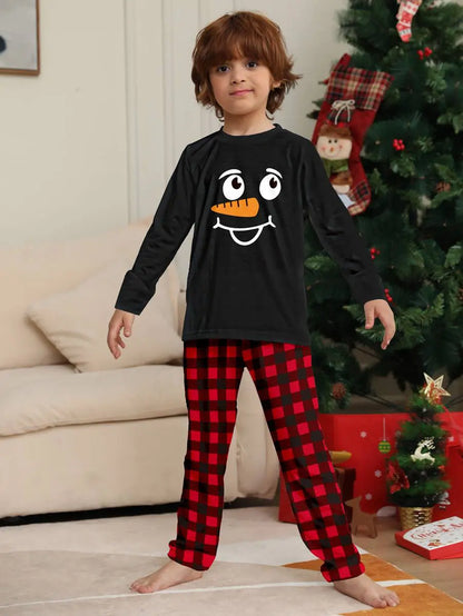 Printed Christmas Pajamas Sets Family Matching Sleepwear Loungewear #24068