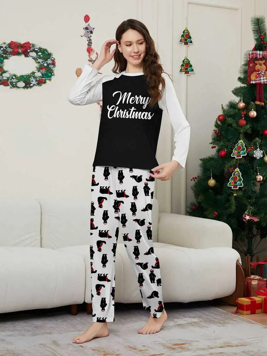 Polar Bear Christmas Matching Family Pajamas Pjs Set #24580