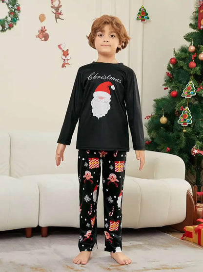 Santa Claus Christmas Holiday Matching Family Pajamas Pjs Set Sleepwear #24512