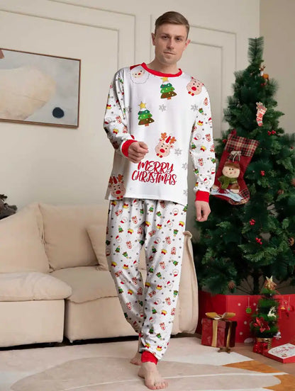 Christmas Matching Family Pajamas Pjs Set Sleepwear #24083