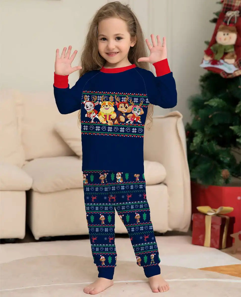 Cute Christmas Matching Family Pajamas Pjs Set #24007