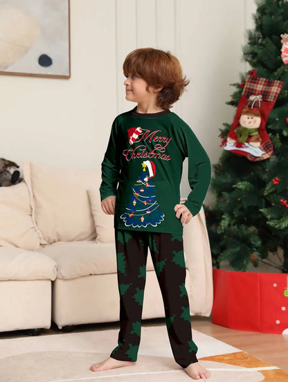 Christmas Tree Christmas Matching Family Pajamas Pjs Set #24109