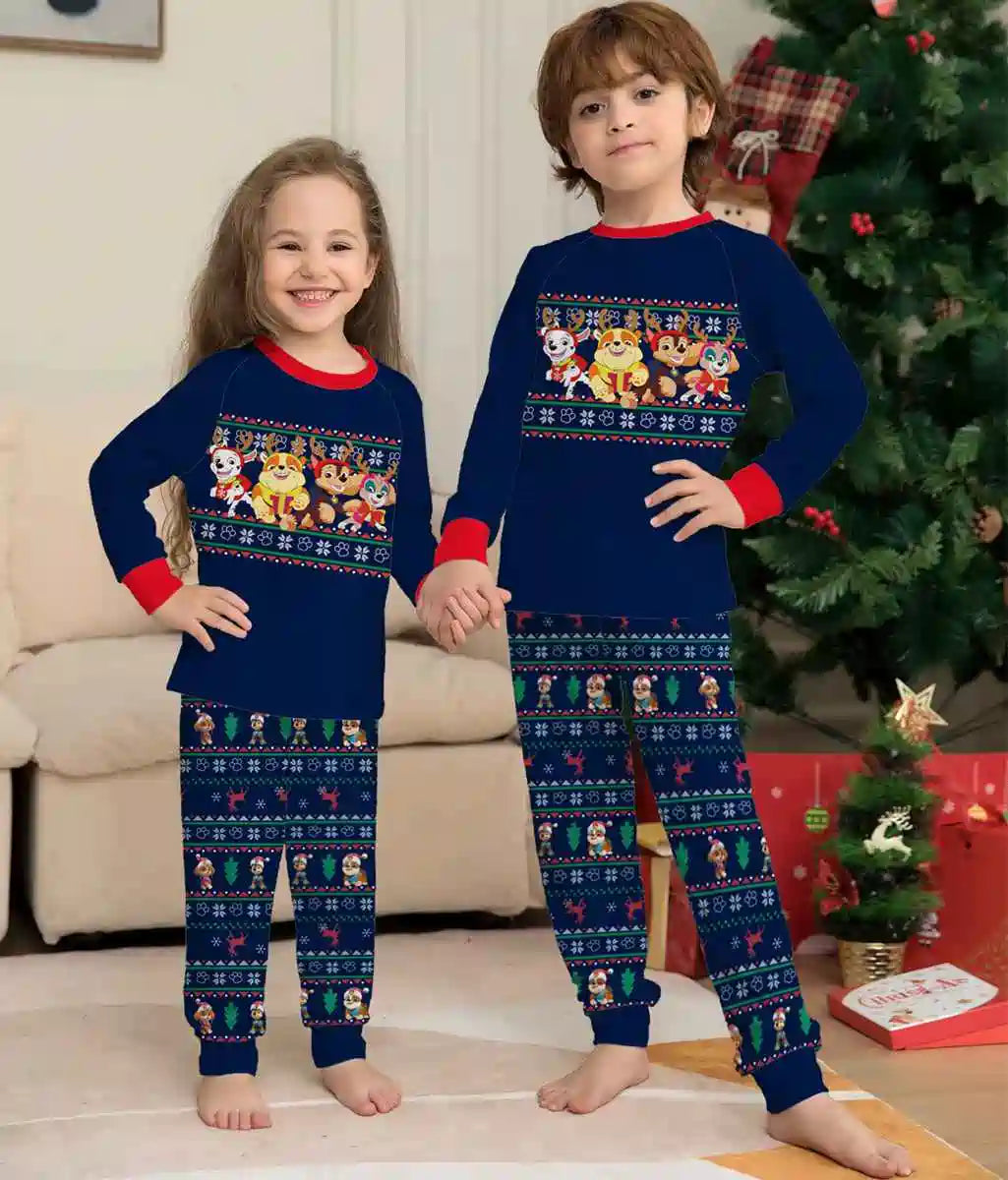 Cute Christmas Matching Family Pajamas Pjs Set #24007