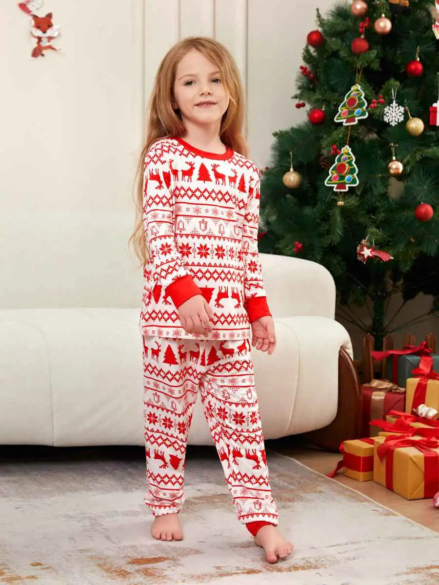 Reindeer Elk Pjs Family Matching Christmas Pajamas Sets