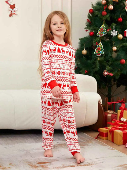 Reindeer Elk Pjs Family Matching Christmas Pajamas Sets