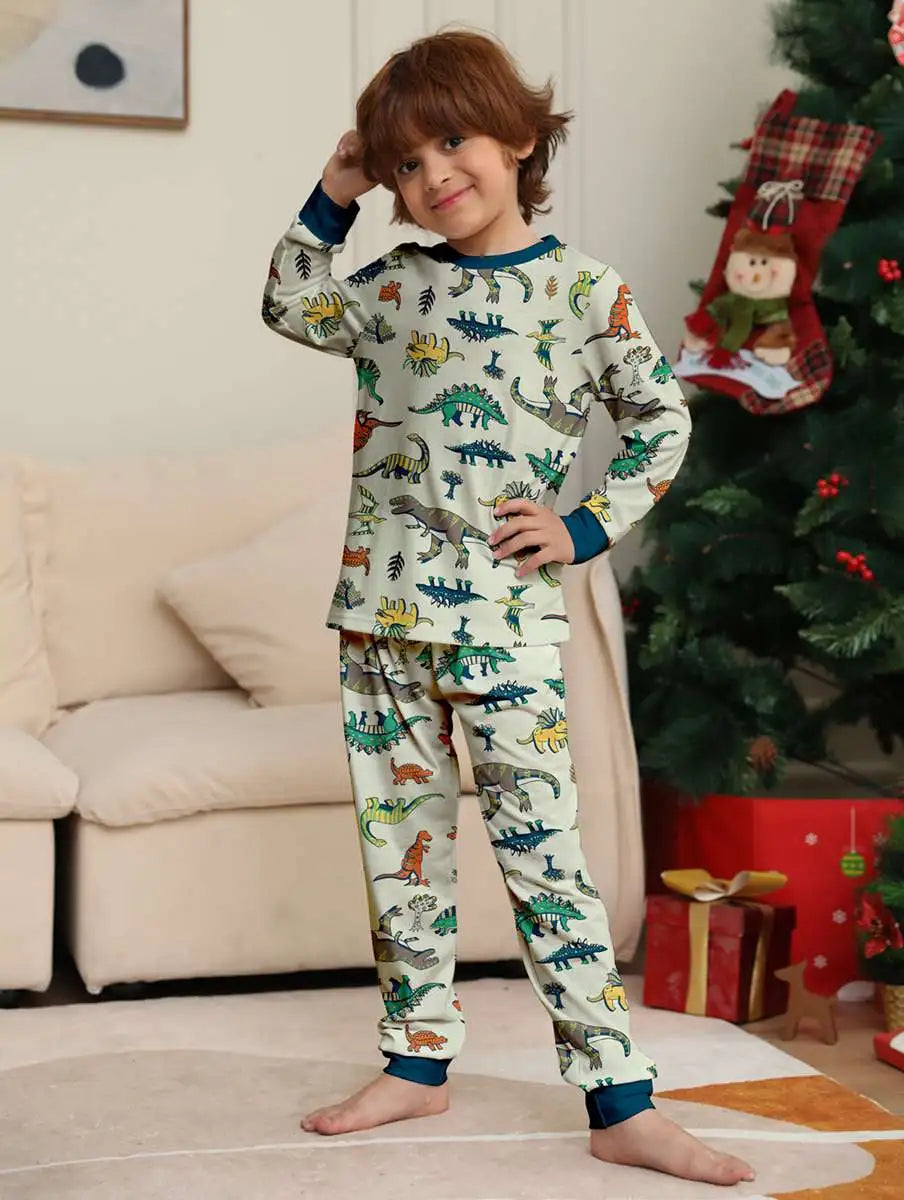 Dinosaur Pjs Matching Family Christmas Pajamas