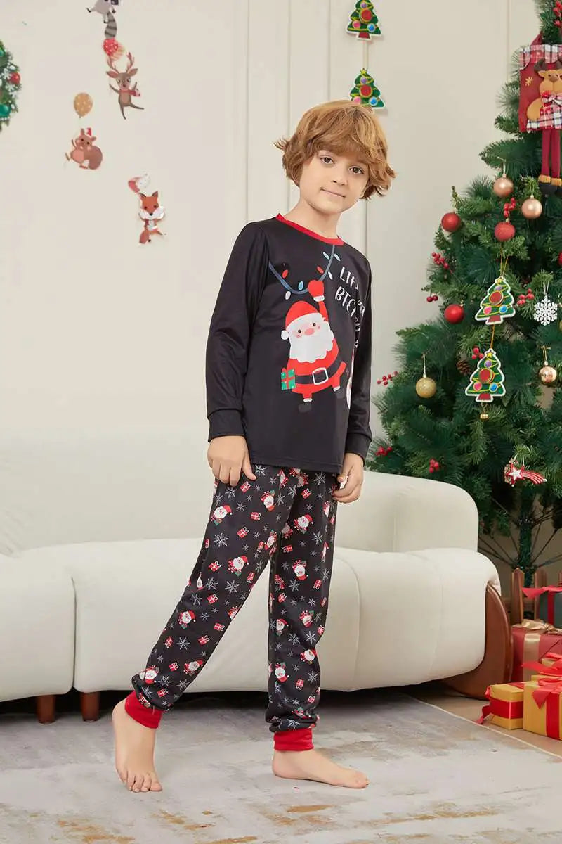 Santa Snowman Christmas Matching Family Pajamas Pjs Set #24501