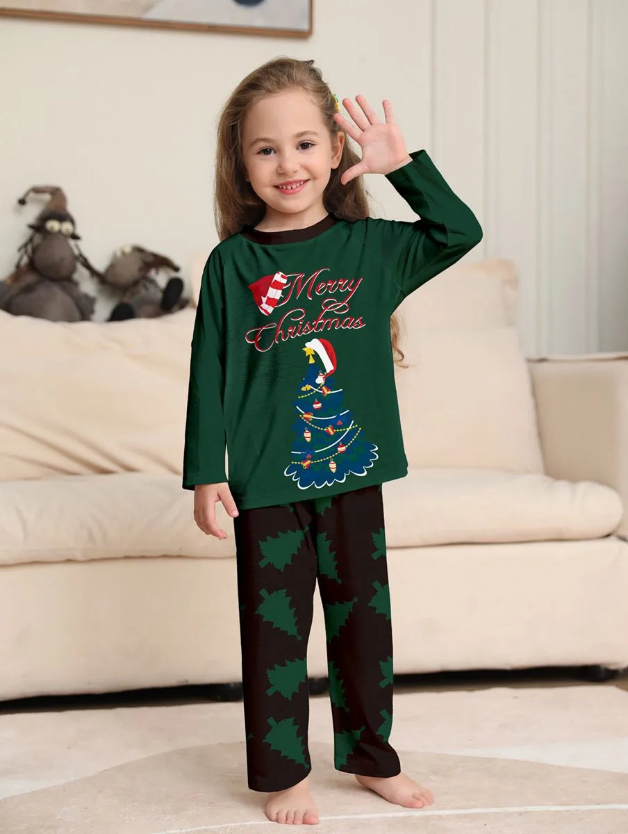 Christmas Tree Christmas Matching Family Pajamas Pjs Set #24109