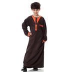 Muslim Boy Arab Embroidery Thobe Thawb