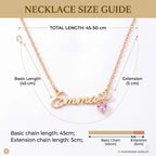 Personalized Name Necklace with Birthstone #L090409