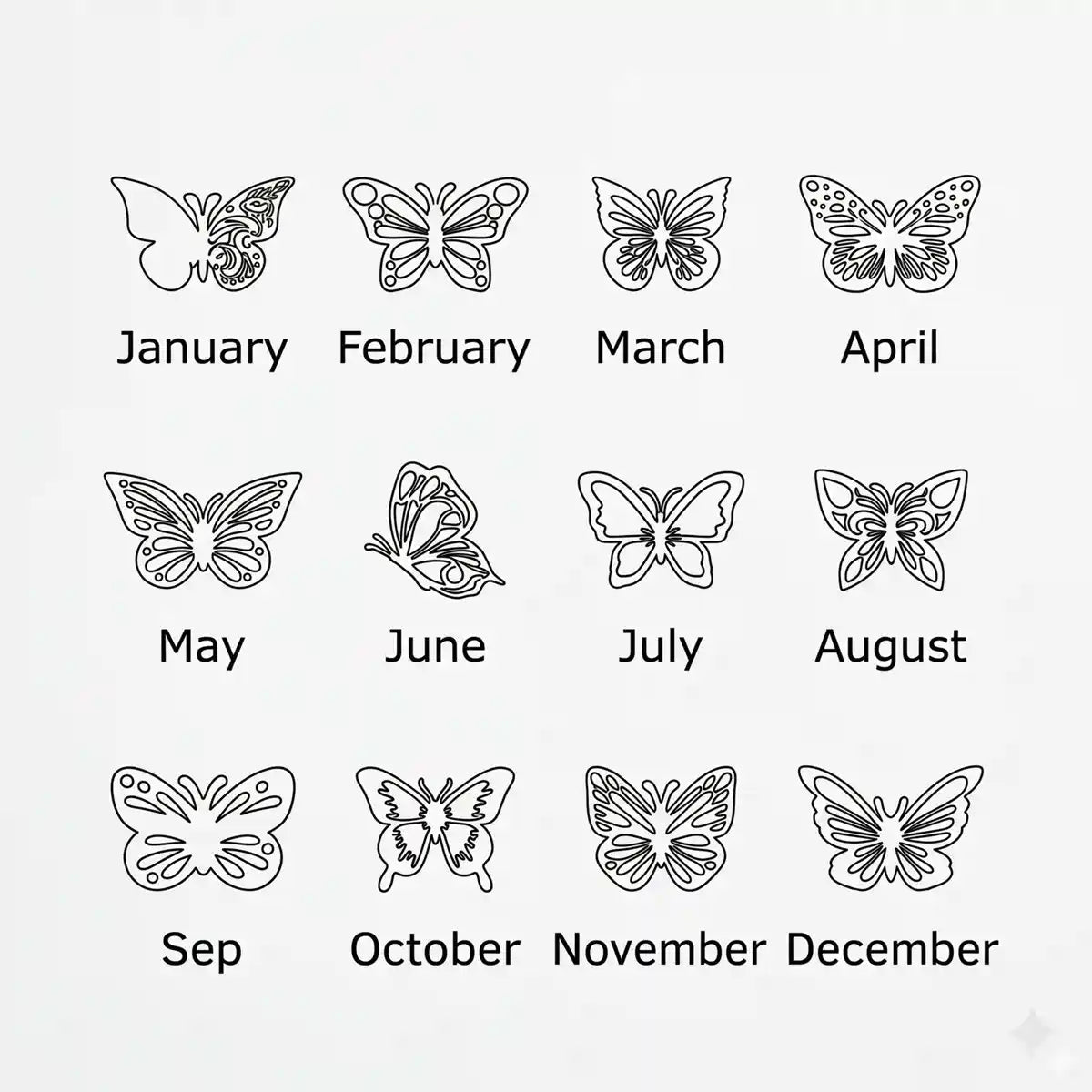 Personalized Name Necklace With Butterfly of Birth