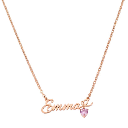 Personalized Name Necklace with Birthstone #L090409