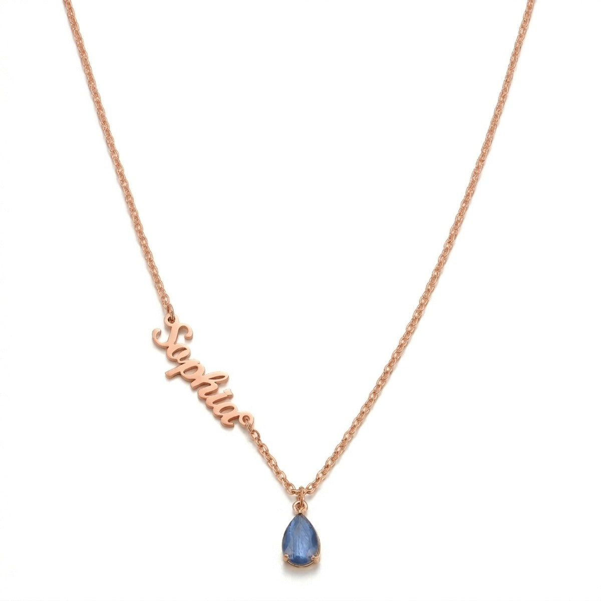 Custom Birthstone Name Necklace - Personalized Jewelry - Gold/Silver/Rose Gold - Gift For Mom/Grandmother/Girlfriend - #QX06