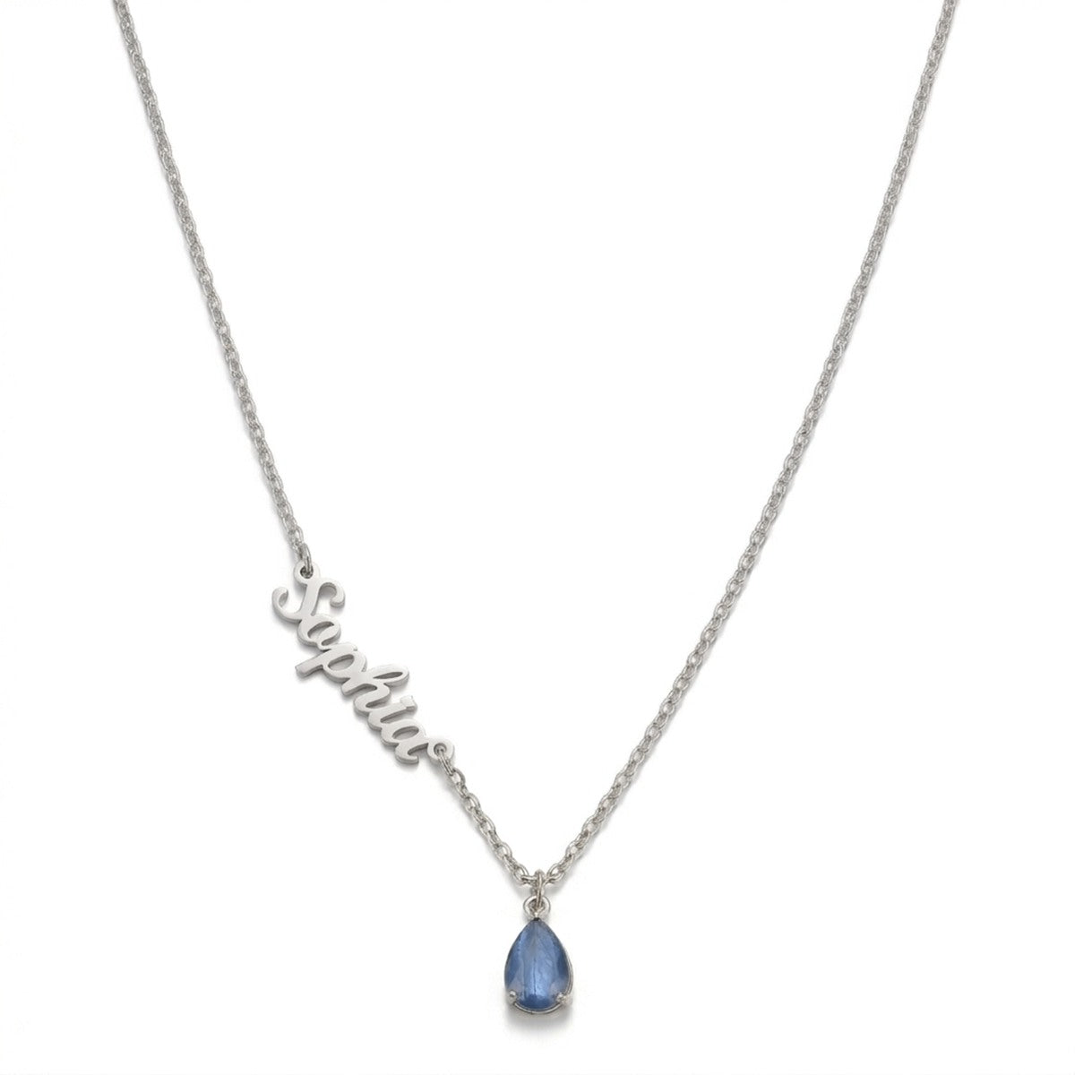 Custom Birthstone Name Necklace - Personalized Jewelry - Gold/Silver/Rose Gold - Gift For Mom/Grandmother/Girlfriend - #QX06
