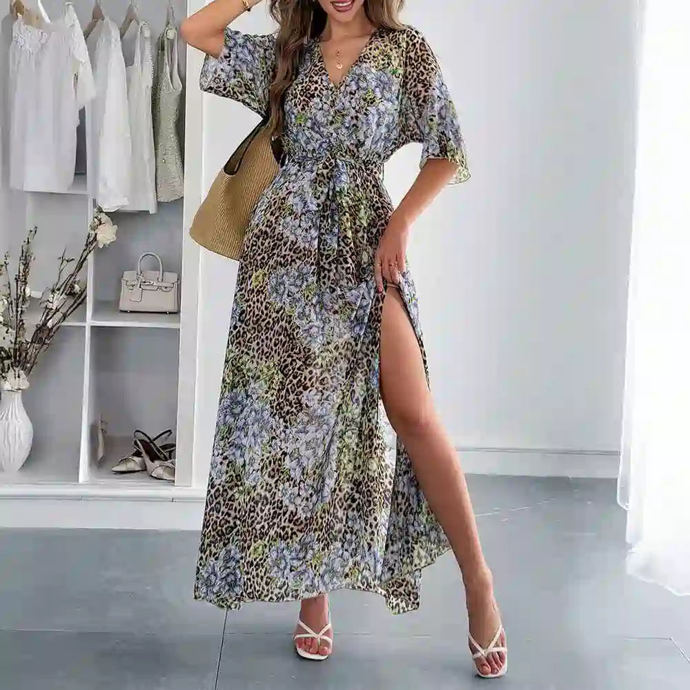 Printed Waist Dress #252393