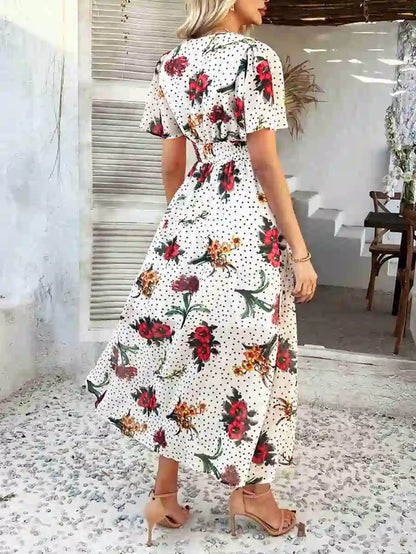 Bohemia V-Neck Printed Women Dress #2523048