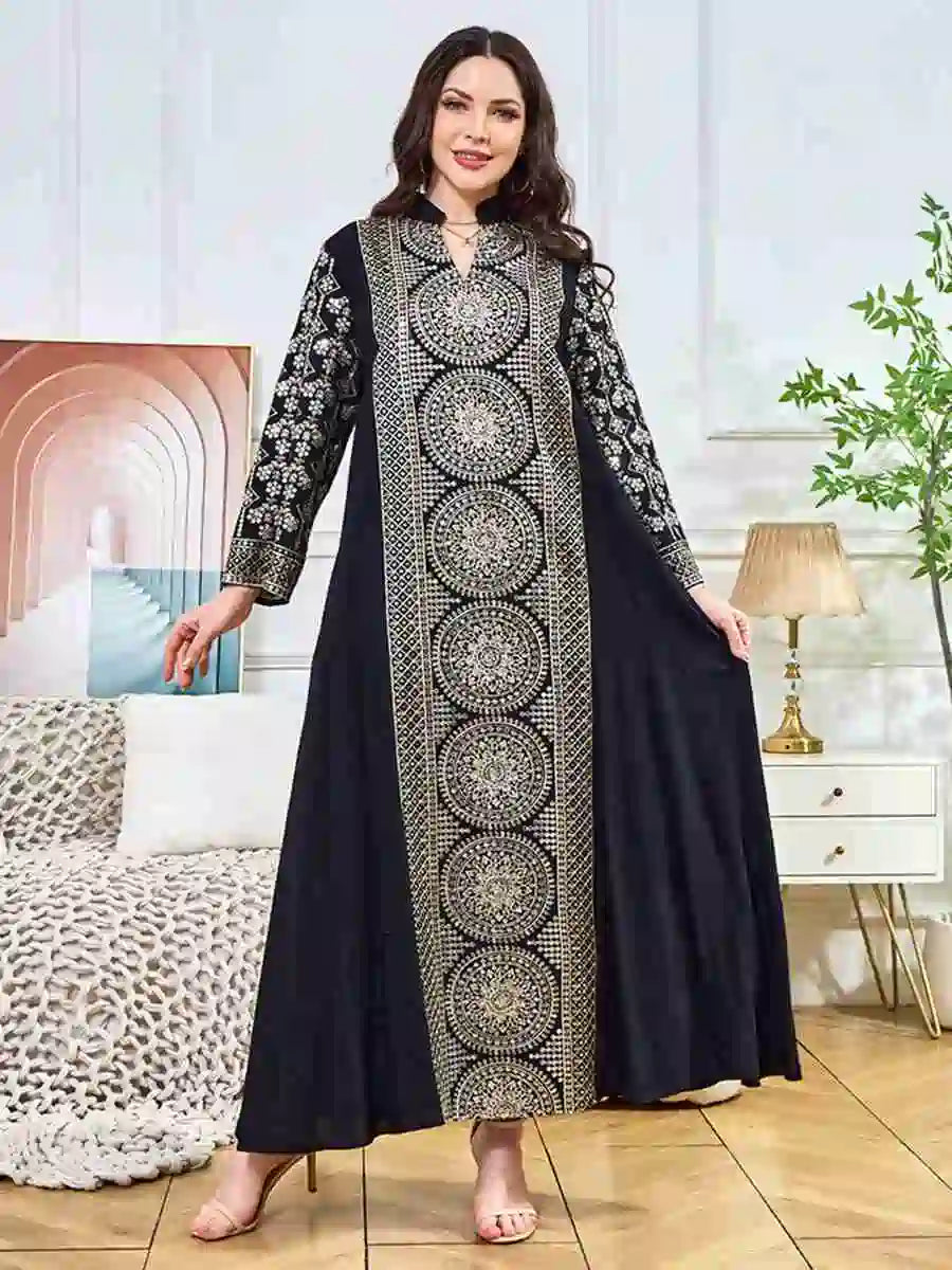 Eid Sequins Middle East Arab Caftan Kaftan Dress #25397