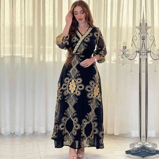 Eid Dress Embroidery Sequins Caftan Kaftan Dress