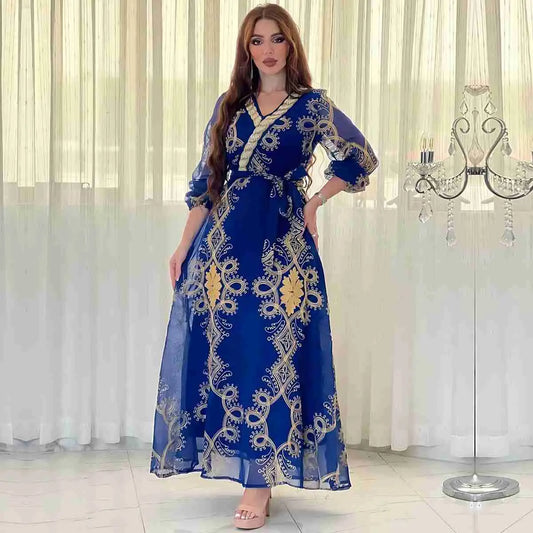 Eid Dress Embroidery Sequins Caftan Kaftan Dress