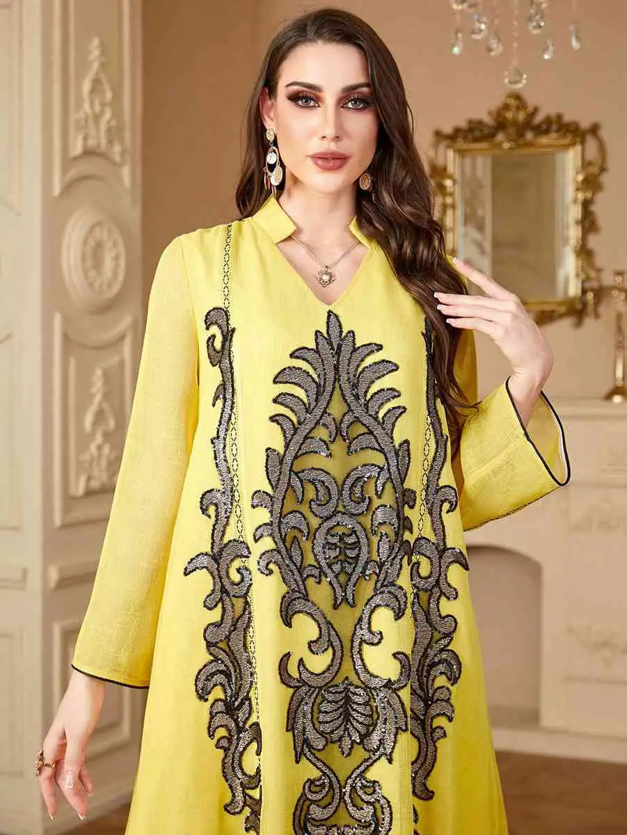 Embroidery Eid Caftan Kaftan Dress For Party And Wedding