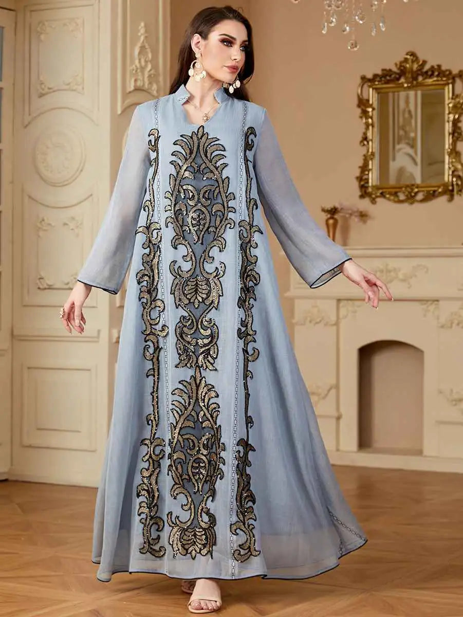 Embroidery Caftan Dress