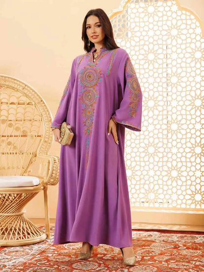 Embroidery Eid Jalabiya Caftan Kaftan Dress