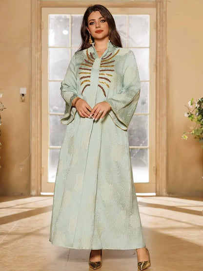 Jacquard Beads Eid Caftan Kaftan Dress