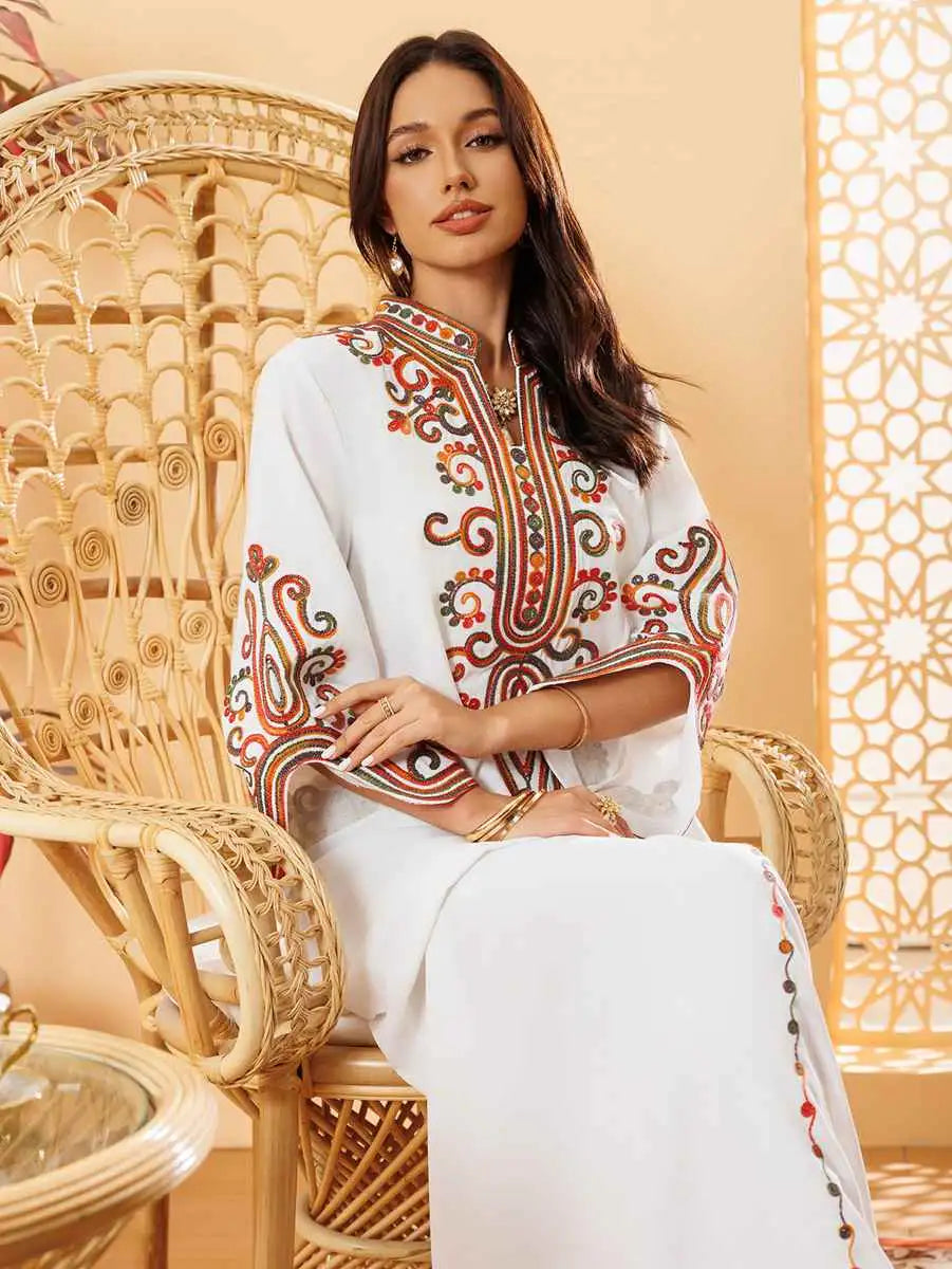 Arab Rope Embroidery Eid Caftan Kaftan Dress