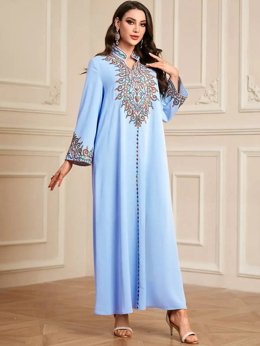 Embroidery Eid Dress Caftan Kaftan Dress Jalabiya