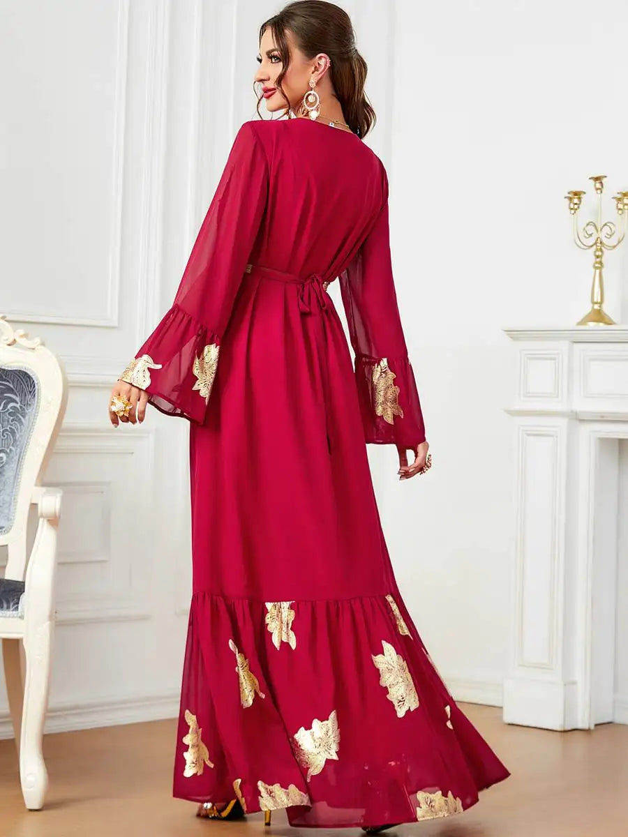 Eid Bronzing Embroidery Dress Caftan Kaftan Dress Jalabiya