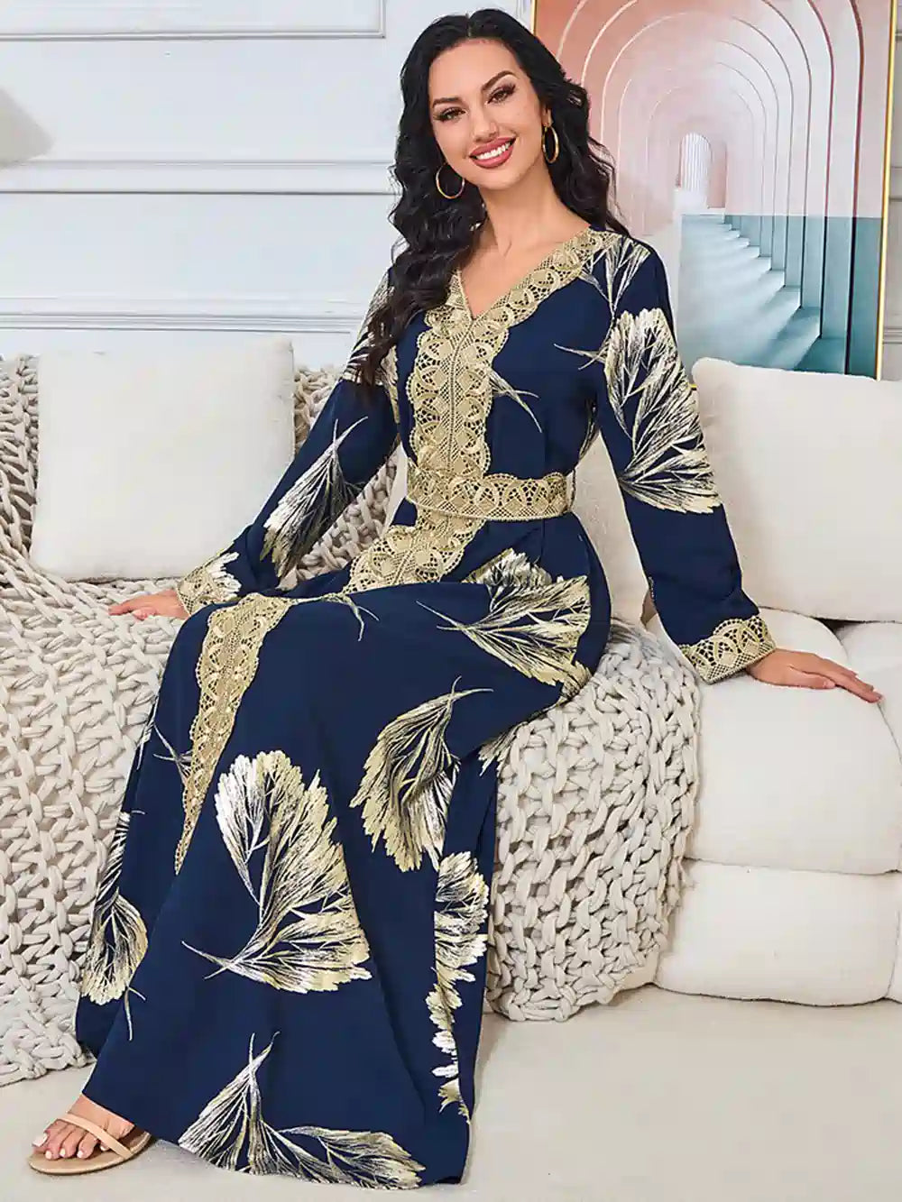 Eid Bronzing Caftan Kaftan Dress #25260