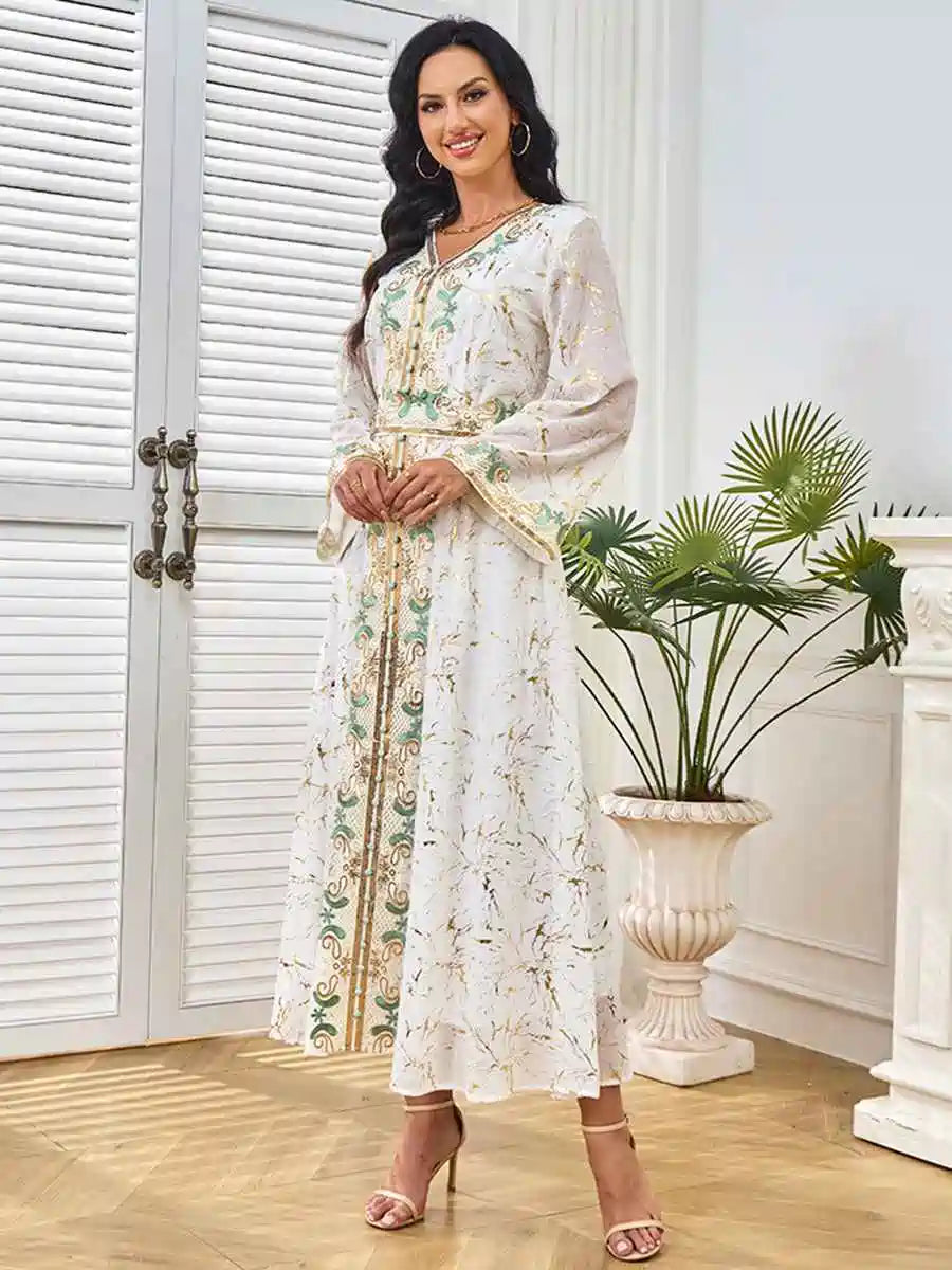 Eid Bronzing Caftan Kaftan Dress For Party And Wedding #25295