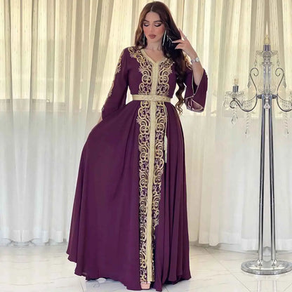 Eid Dress Embroidery Applique Caftan Kaftan Dress